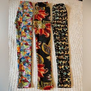 LuLaRoe Kid’s Leggings Size L/XL (Lot of 3) Multi-Color